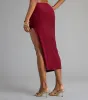 Go With The Vibe Slit Midi Skirt sold by Windsor