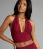Go With The Vibe Halter Crop Top sold by Windsor