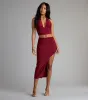 Go With The Vibe Halter Crop Top sold by Windsor