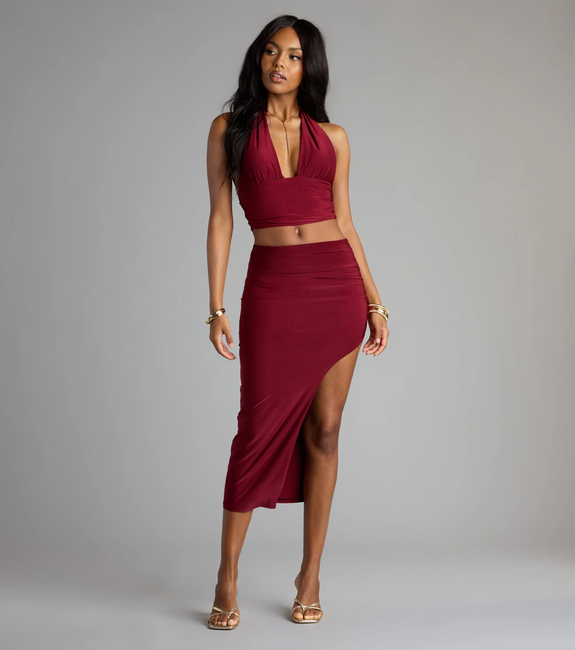 Go With The Vibe Halter Crop Top sold by Windsor product image thumbnail 3