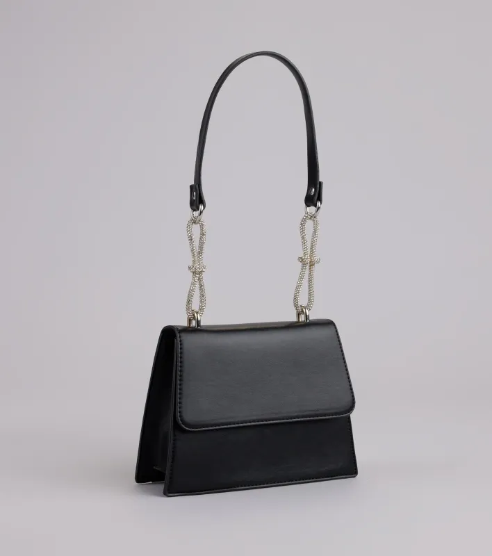 Quiet Glamour Rhinestone Bow Mini Bag sold by Windsor
