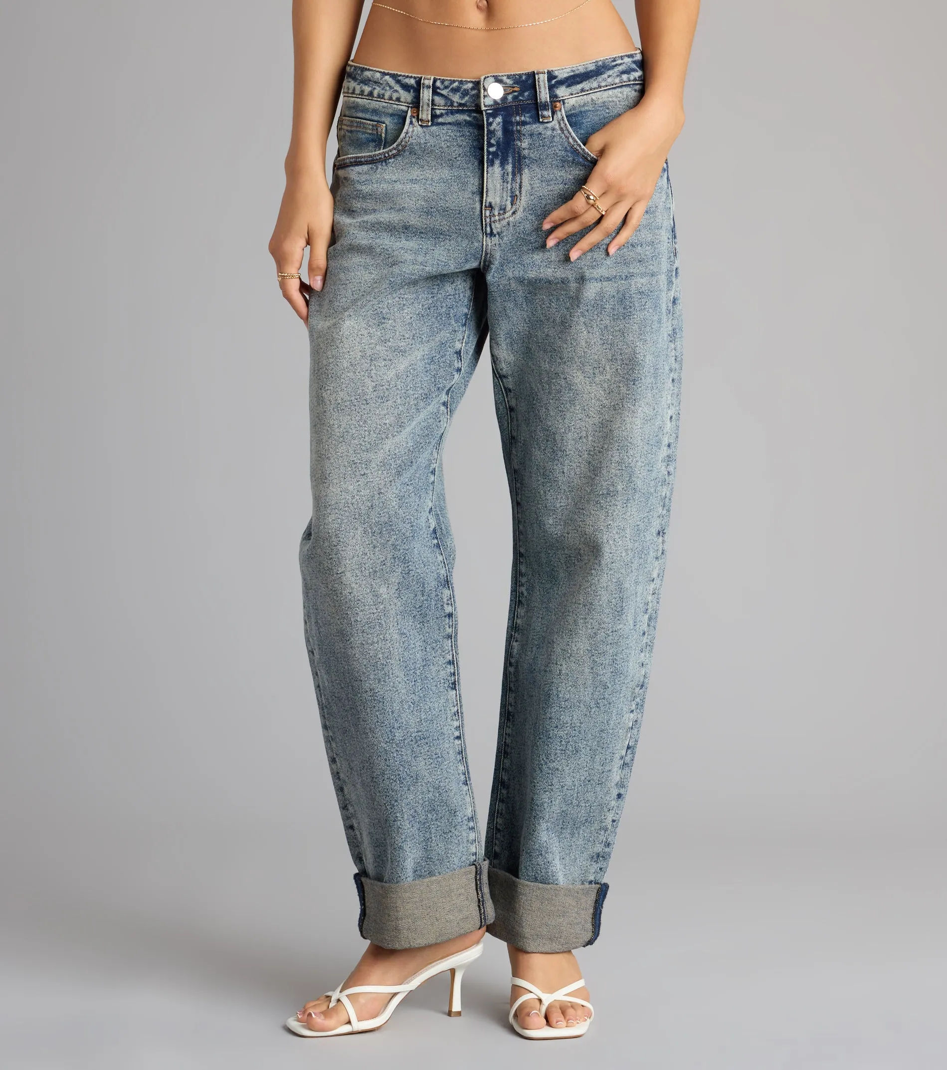 Off-Duty Cool Mid-Rise Cuffed Denim Jeans sold by Windsor product image thumbnail 4