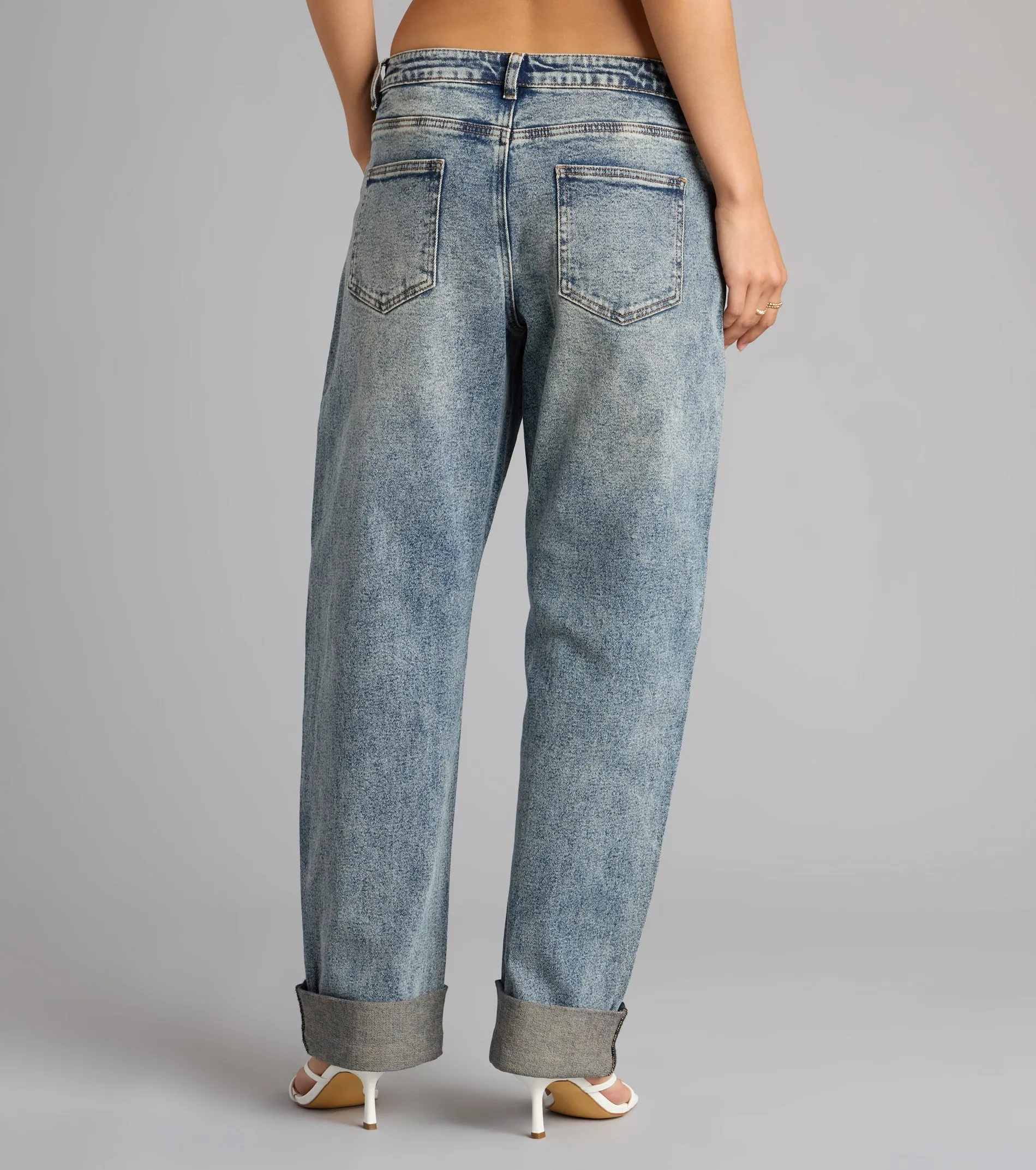 Off-Duty Cool Mid-Rise Cuffed Denim Jeans sold by Windsor product image thumbnail 2