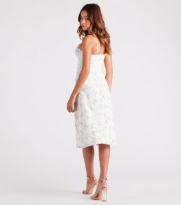 Lovely In Floral Lace Trim Midi Dress sold by Windsor