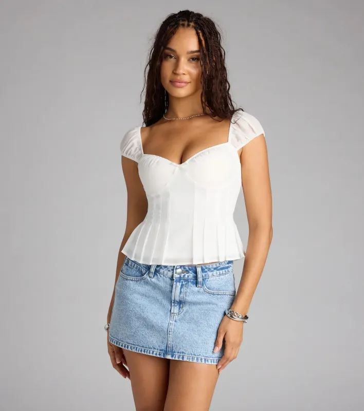 Cutest View Bow Pocket Denim Mini Skirt sold by Windsor