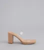 Admiring Looks PVC Platform Mules sold by Windsor