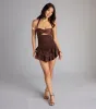 Ruffle Ready Drop Waist Skater Dress sold by Windsor