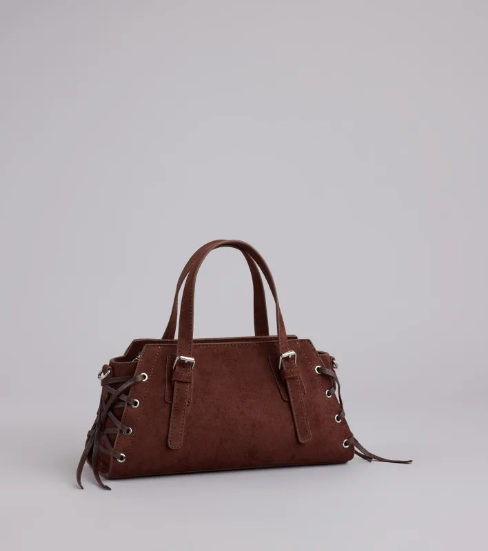 By My Side Lace-Up Mini Tote Bag sold by Windsor