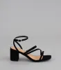 Steppin’ Out Strappy Wide Fit Block Heels sold by Windsor