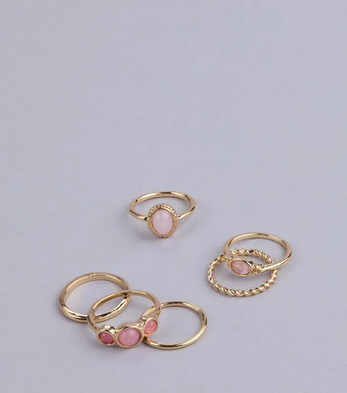Every Mood Six Pack Gemstone Ring Set sold by Windsor