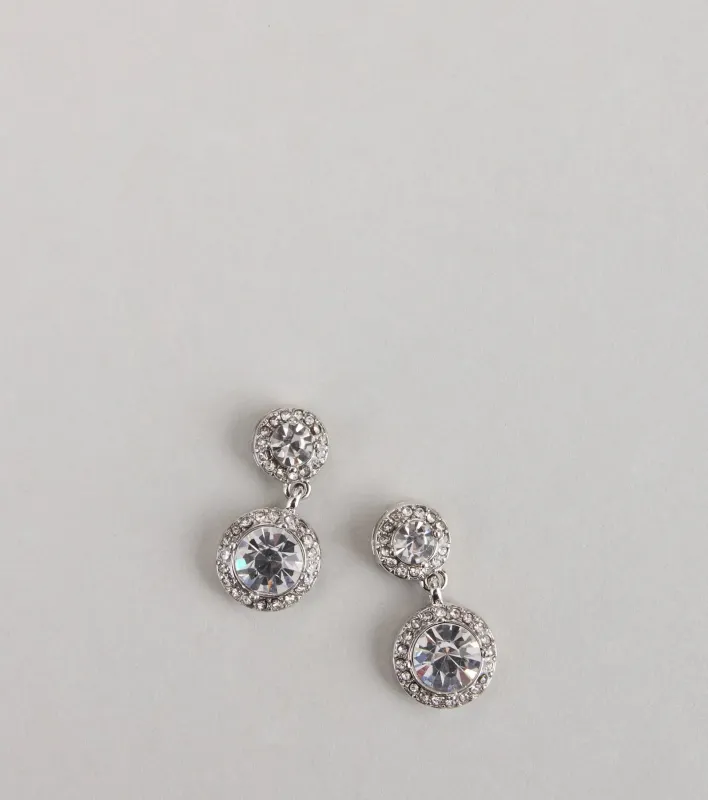 Sparkly Language Rhinestone Earrings sold by Windsor