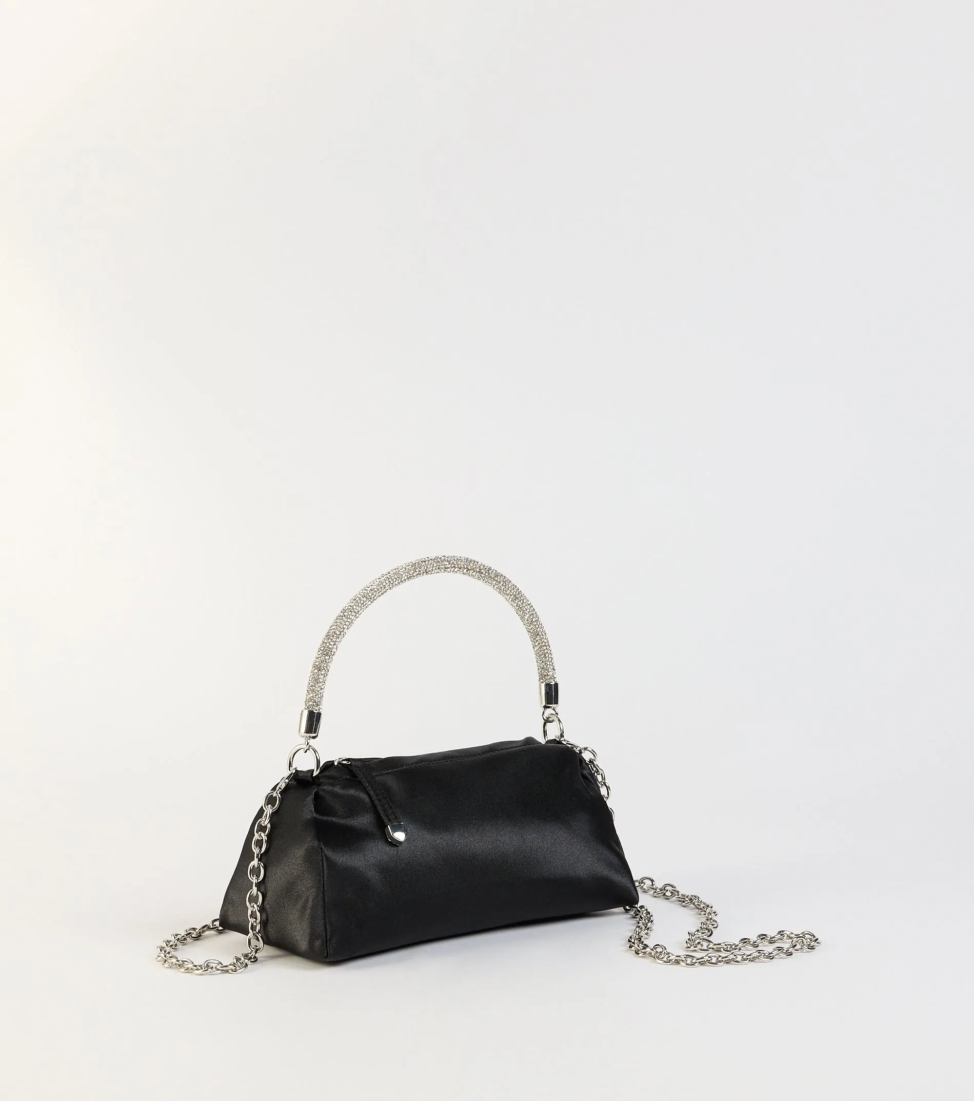 Petite Luxe Rhinestone Handle Satin Bag sold by Windsor product image thumbnail 2