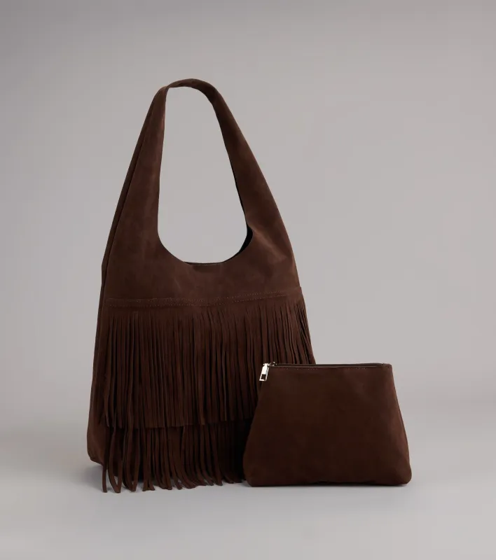 Fringe Benefits Fringe Tote Bag With Pouch sold by Windsor