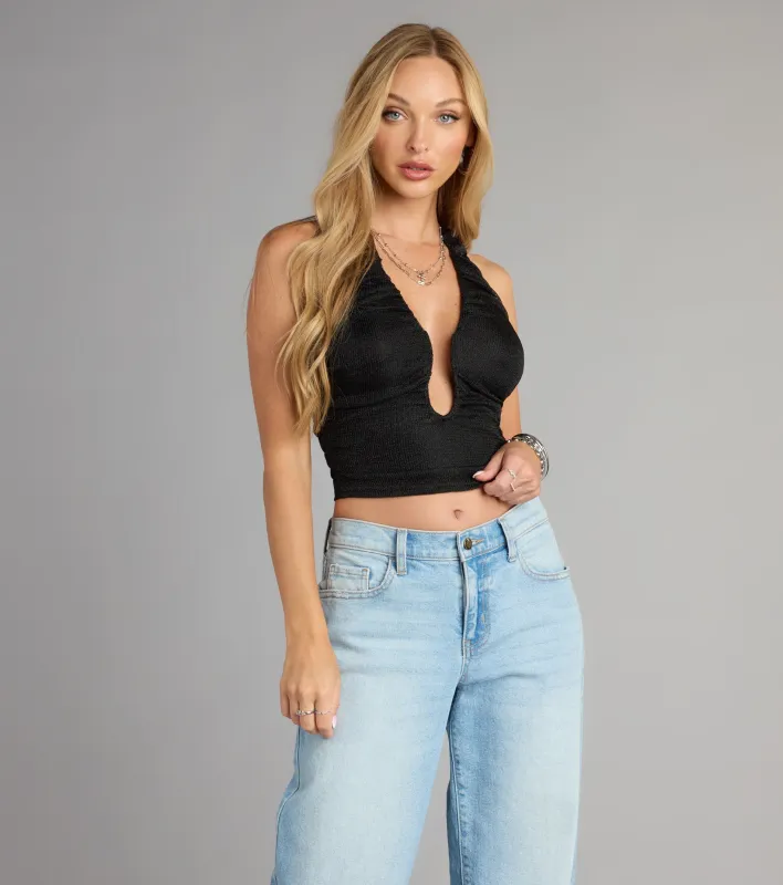 Afterglow Vibes Halter Crop Top sold by Windsor