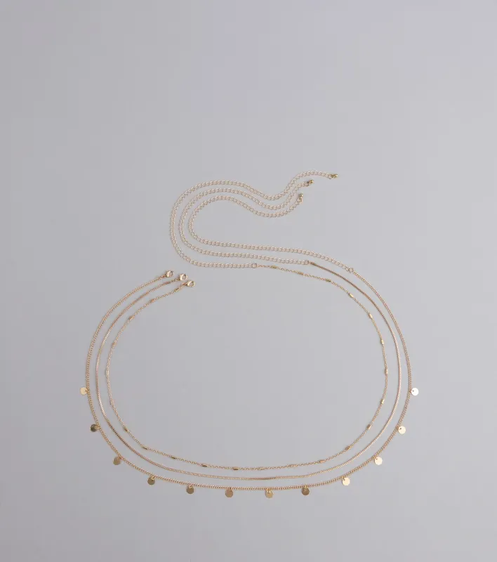 Shine On Me Layered Disc Belly Chain sold by Windsor