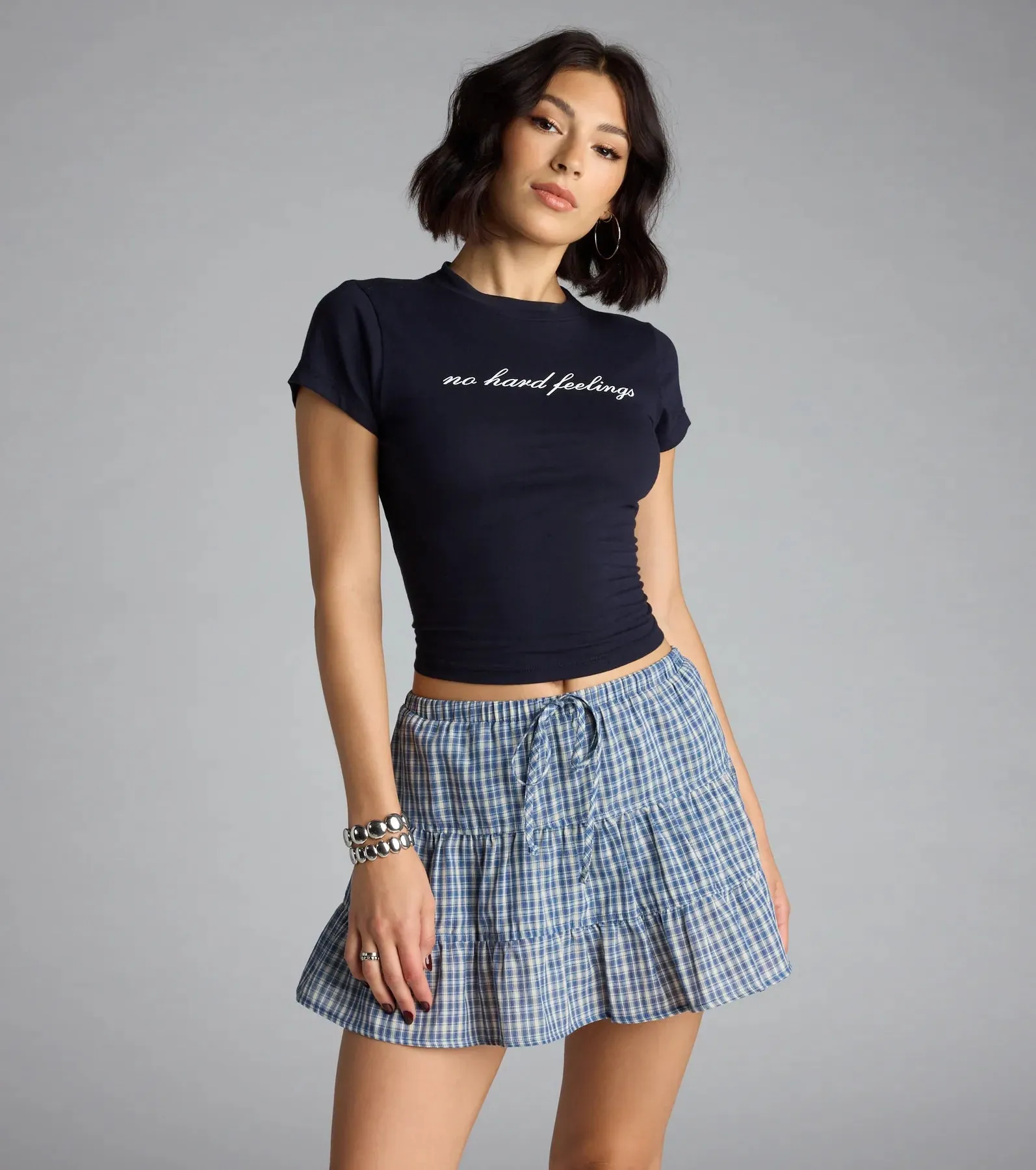 Prep It Up Ruffled Plaid Mid-Rise Skort sold by Windsor