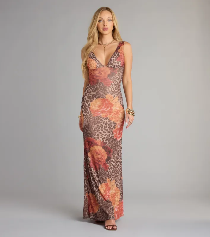 Wild Bloom Mesh Maxi Dress sold by Windsor