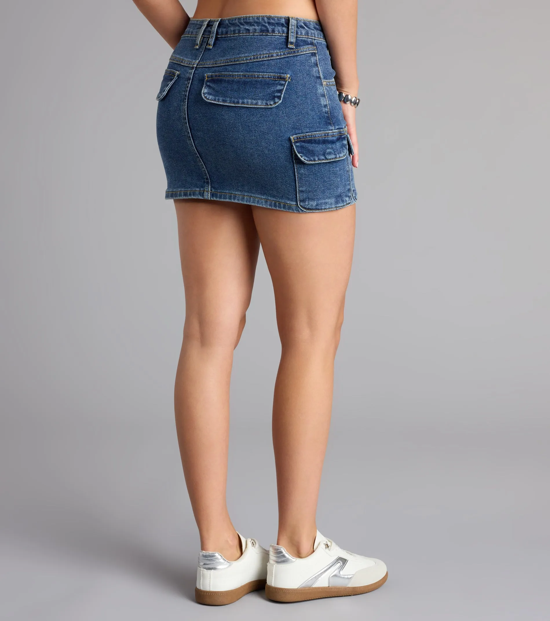 Ready for Anything Utility Mini Denim Skirt sold by Windsor product image thumbnail 2