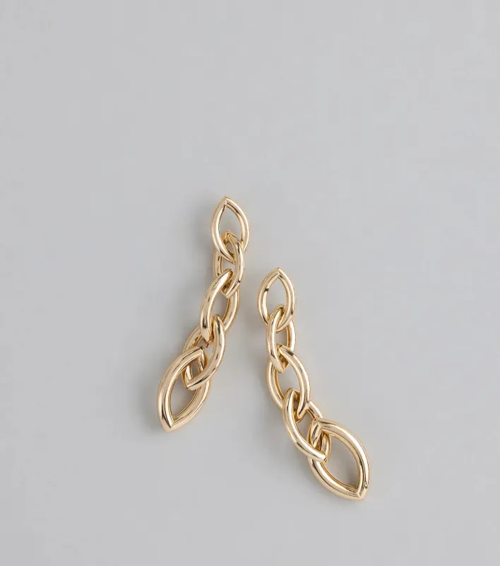 Linked Up And Luxe Chain Earrings sold by Windsor