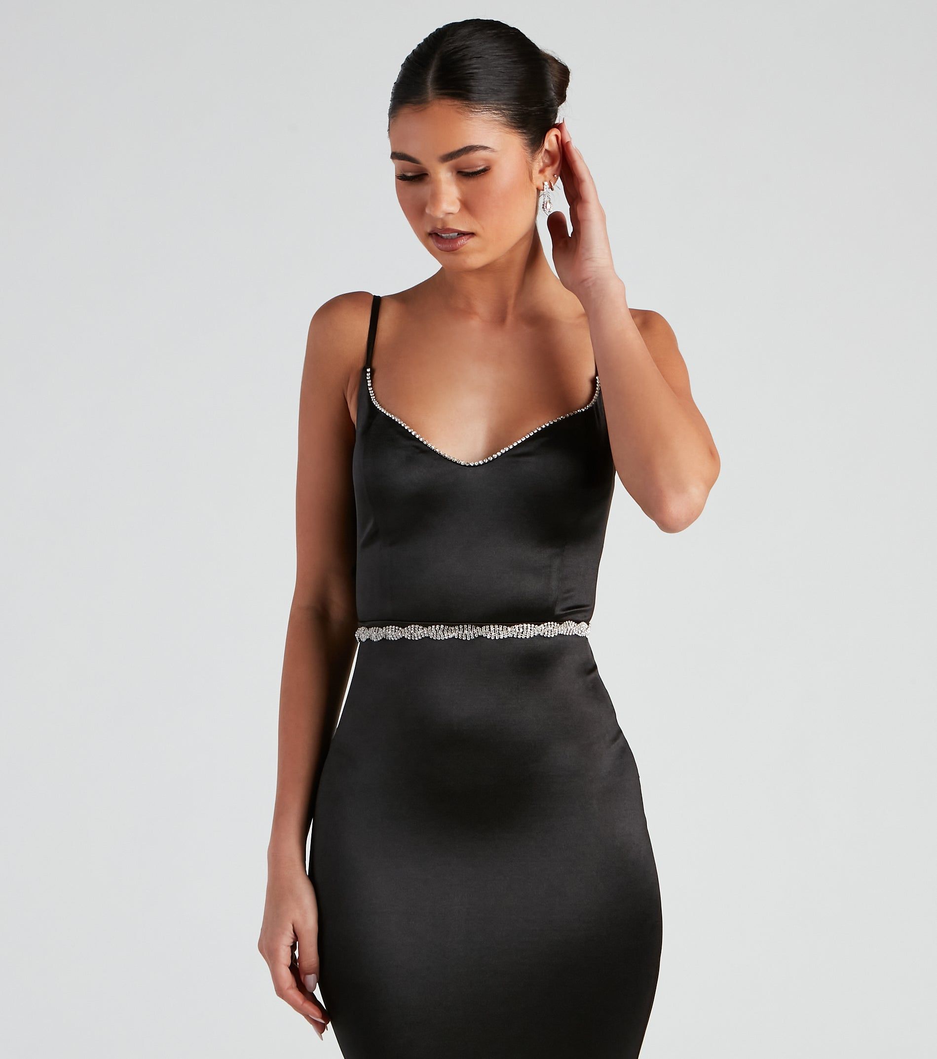 Glam Rhinestone Braided Belt sold by Windsor