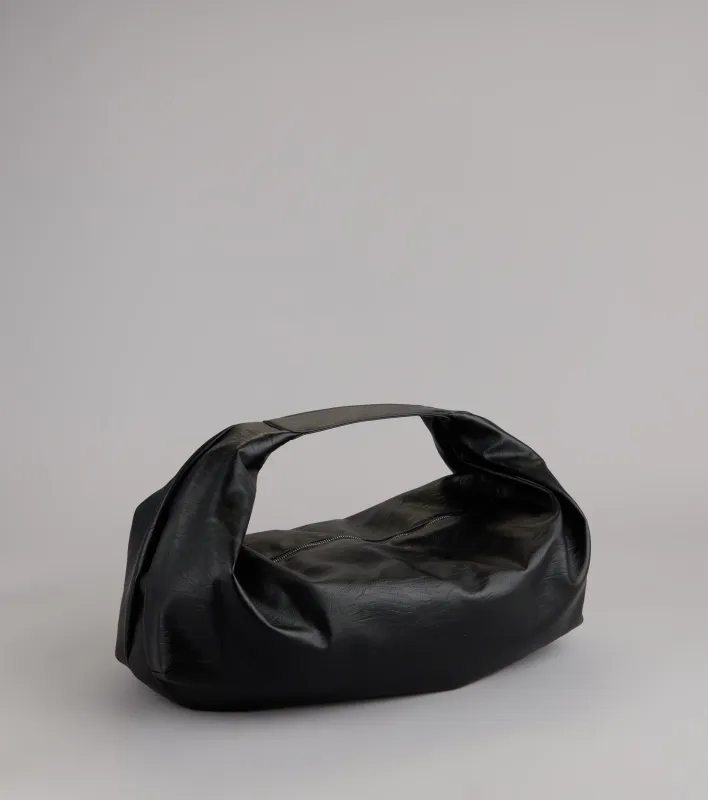 On The Go Faux Leather Hobo Shoulder Bag sold by Windsor