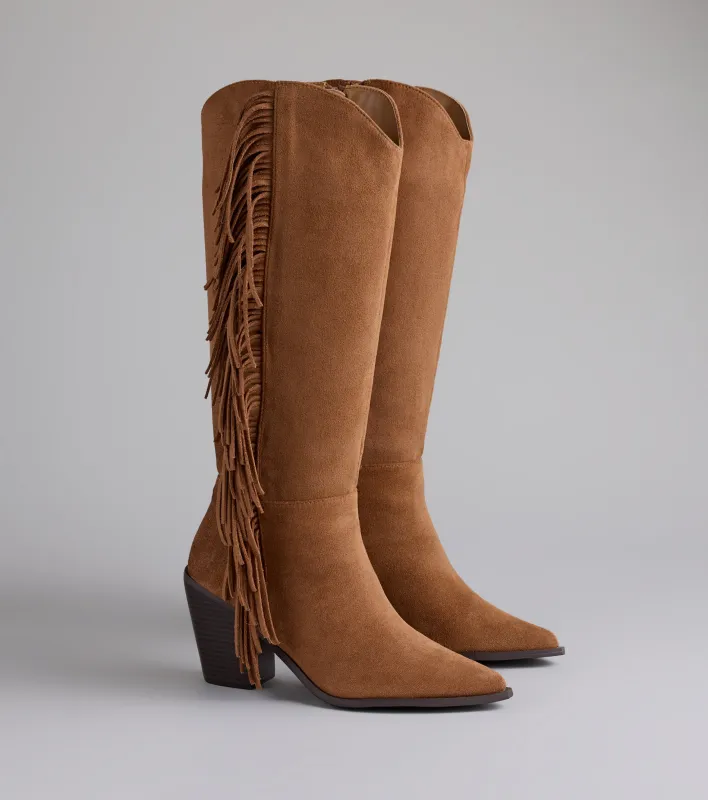 Fringe Worthy Cowboy Knee High Boots sold by Windsor
