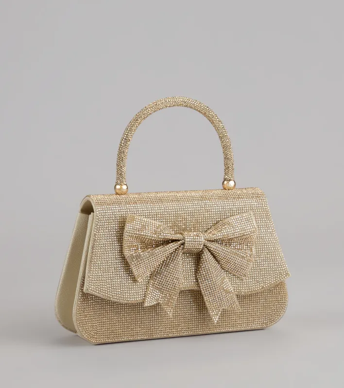 Sparkly Drama Rhinestone Bow Bag sold by Windsor