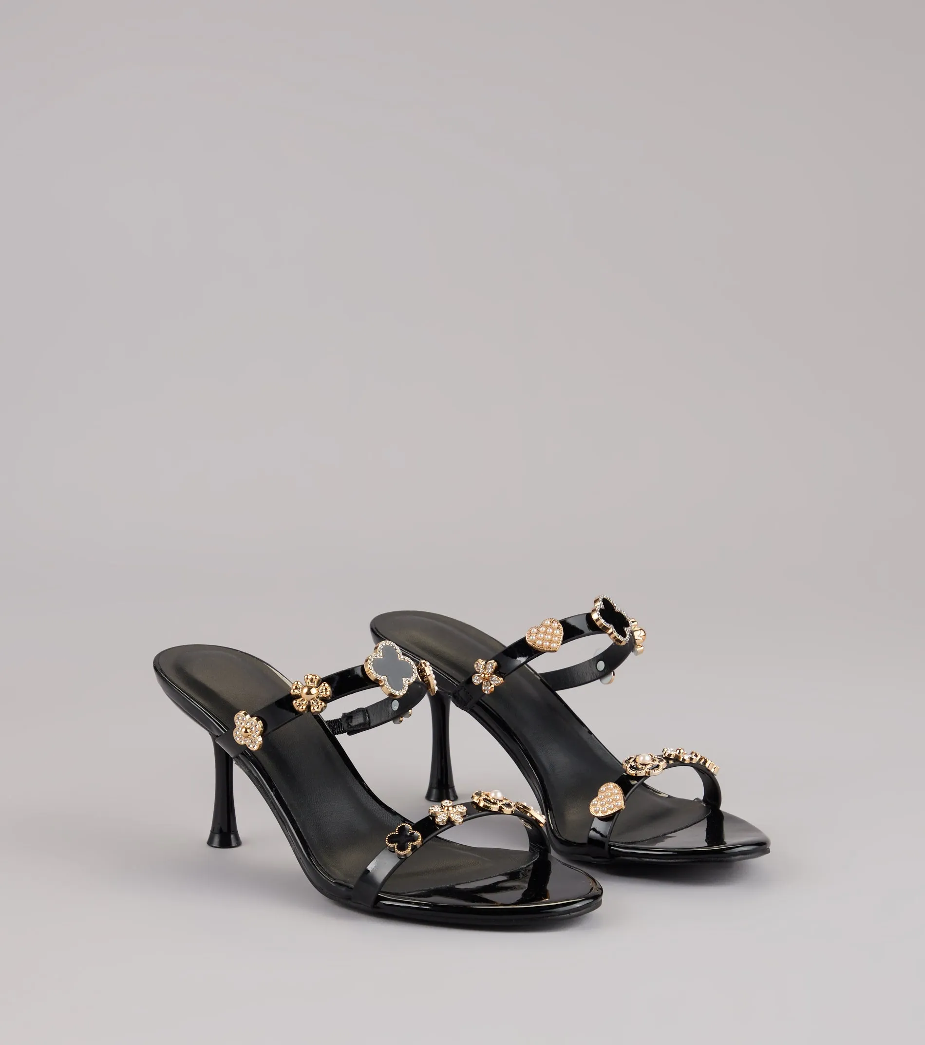 Out All Night Charm Strap Stiletto Heels sold by Windsor