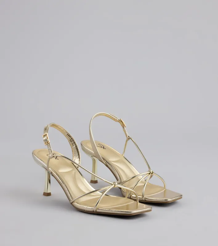 Delicately Dangerous Strappy Slingback Heels sold by Windsor