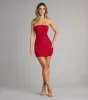 Flirty Sparkle Glitter Tube Mini Dress sold by Windsor