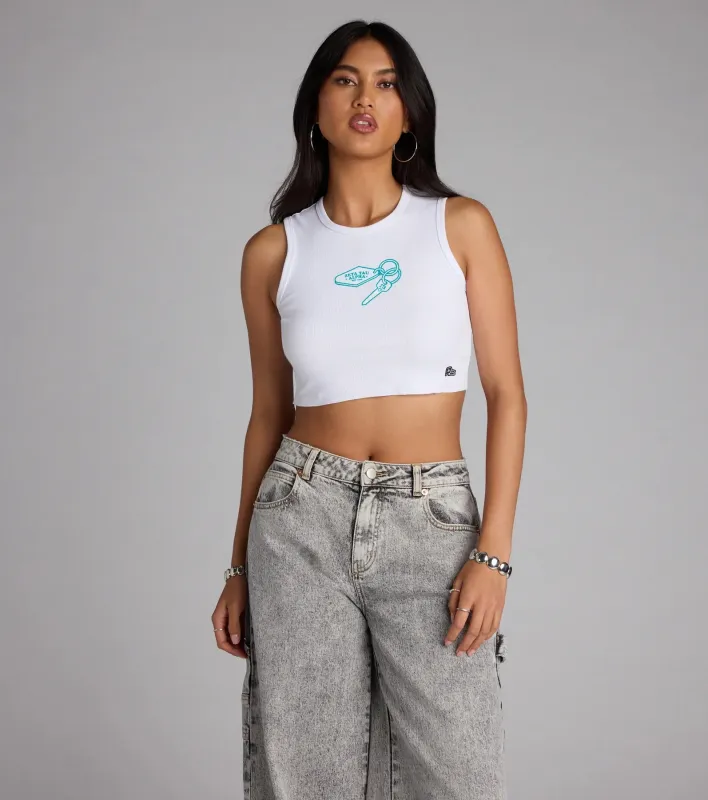 Keys To ZTA Crew Neck Crop Tank Top sold by Windsor