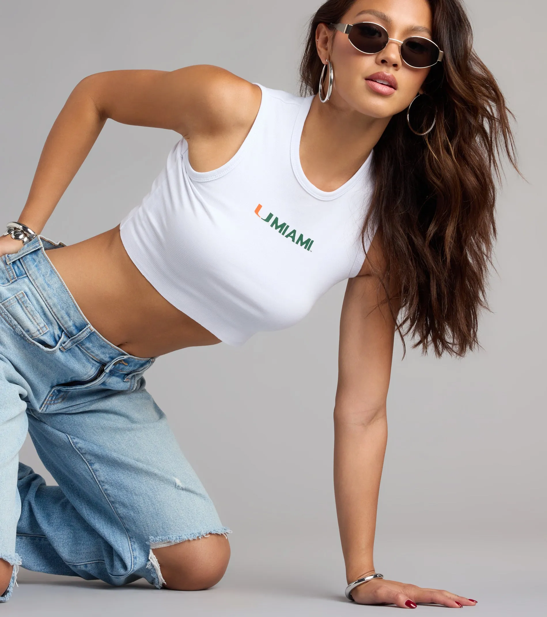 Stay Cool Miami™ Cropped Tank Top sold by Windsor