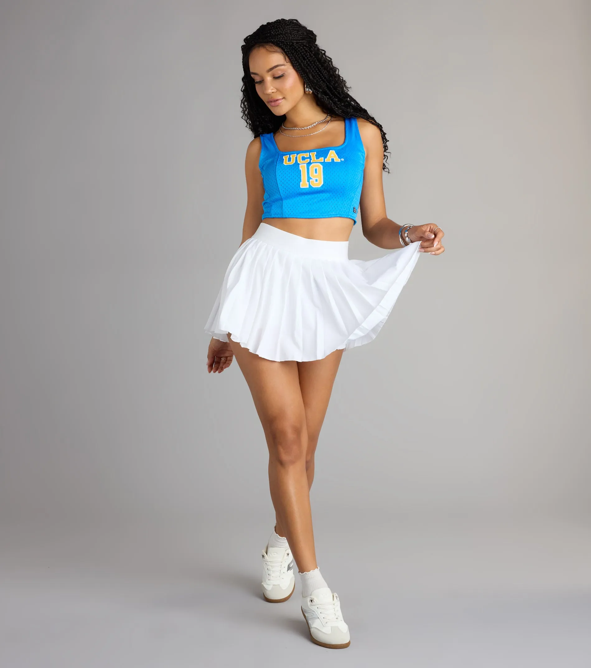 Game Day Glow UCLA® Jersey Corset Crop Top sold by Windsor product image thumbnail 3