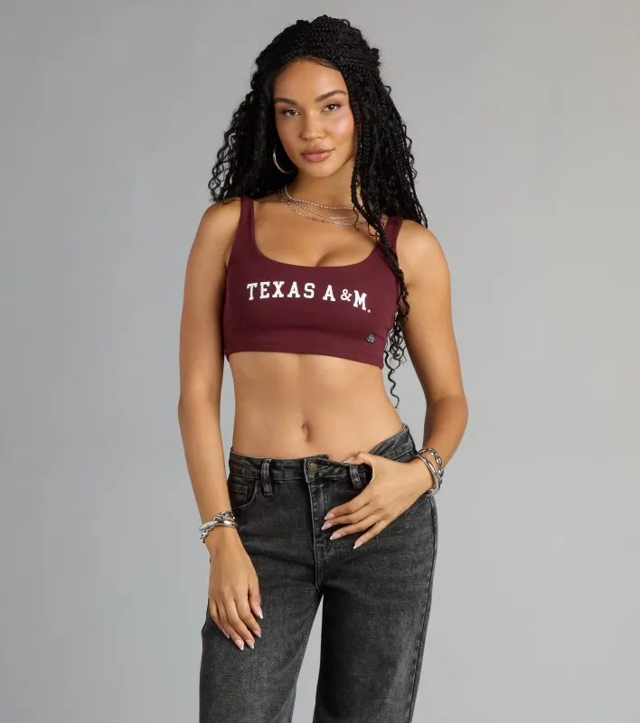 Smart Looks Texas A&M® Cropped Tank Top sold by Windsor