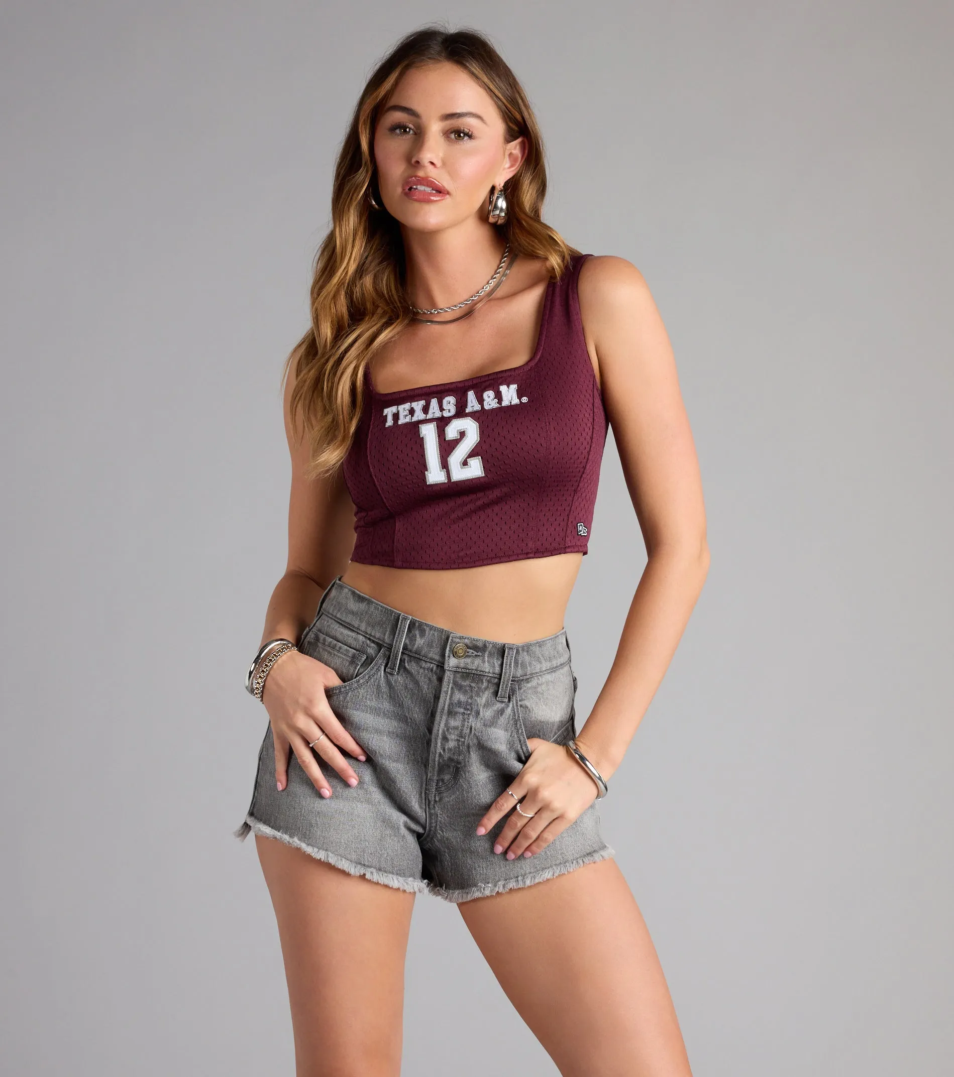 Score To Slay Texas A&M® Jersey Corset Top sold by Windsor product image thumbnail 4