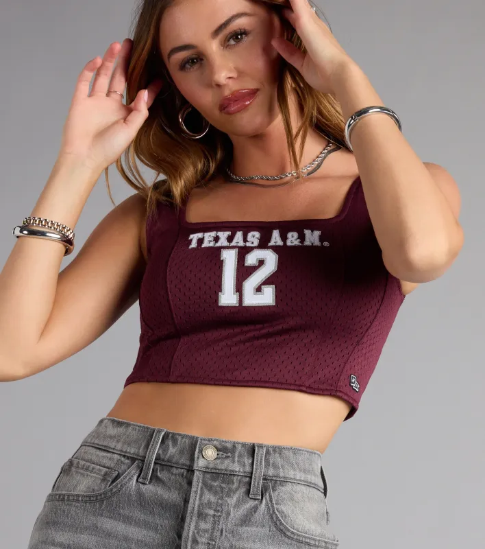 Score To Slay Texas A&M® Jersey Corset Top sold by Windsor