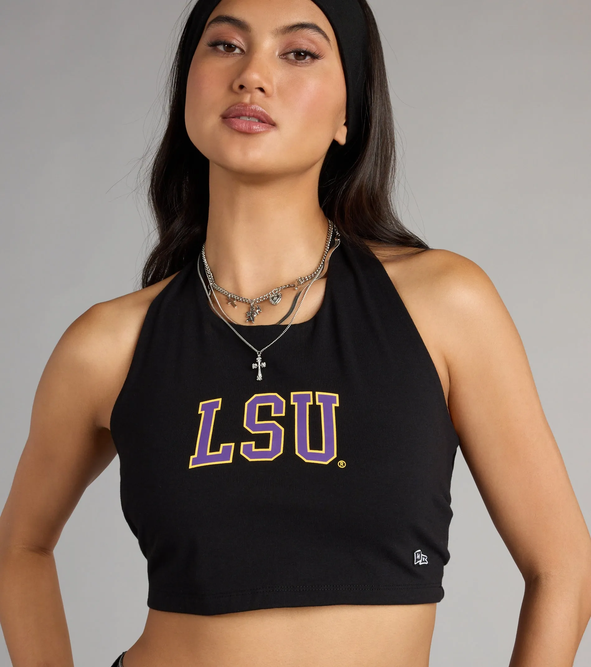 Game Day Rebel LSU® Halter Crop Top sold by Windsor product image thumbnail 4