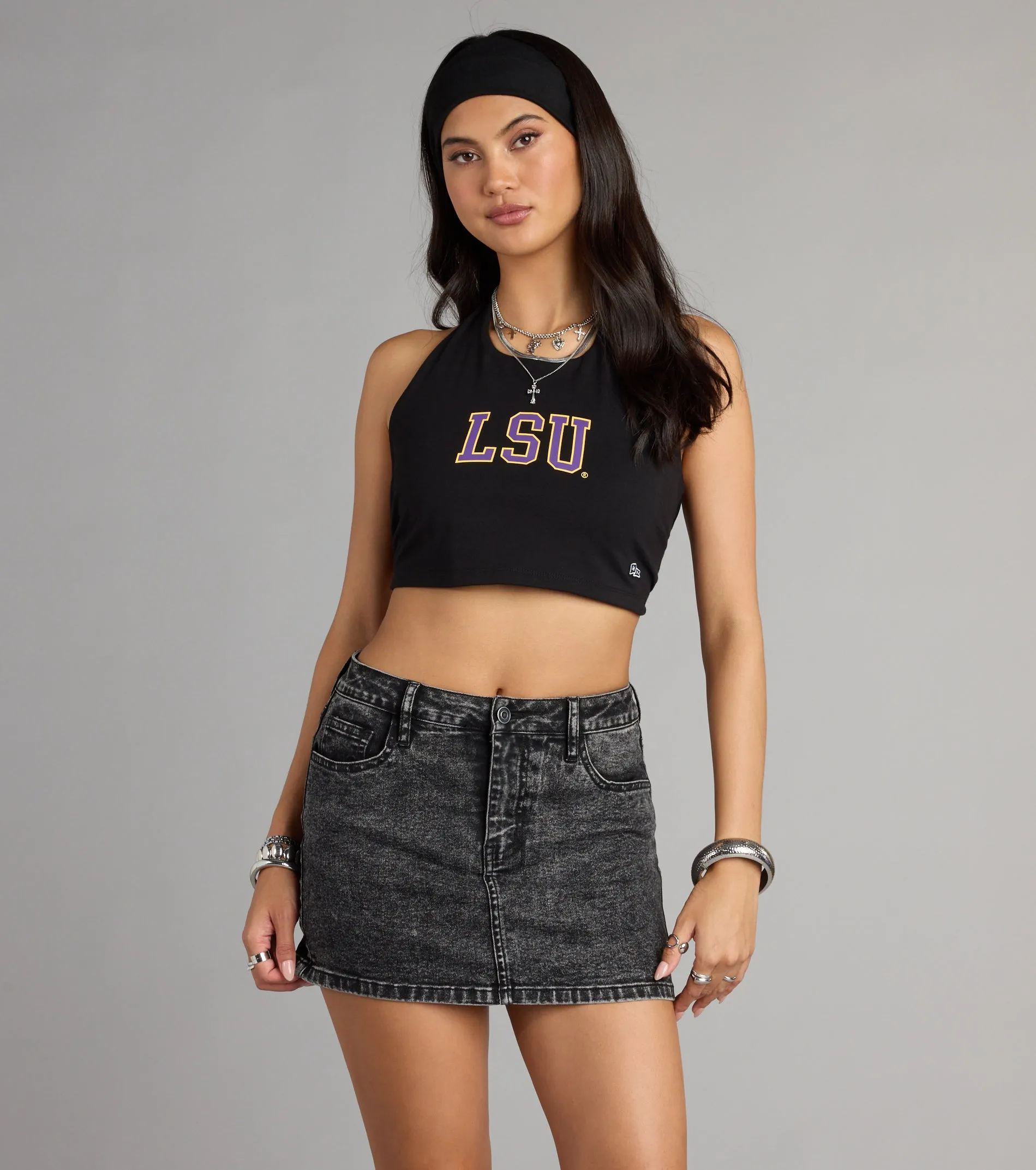 Game Day Rebel LSU® Halter Crop Top sold by Windsor