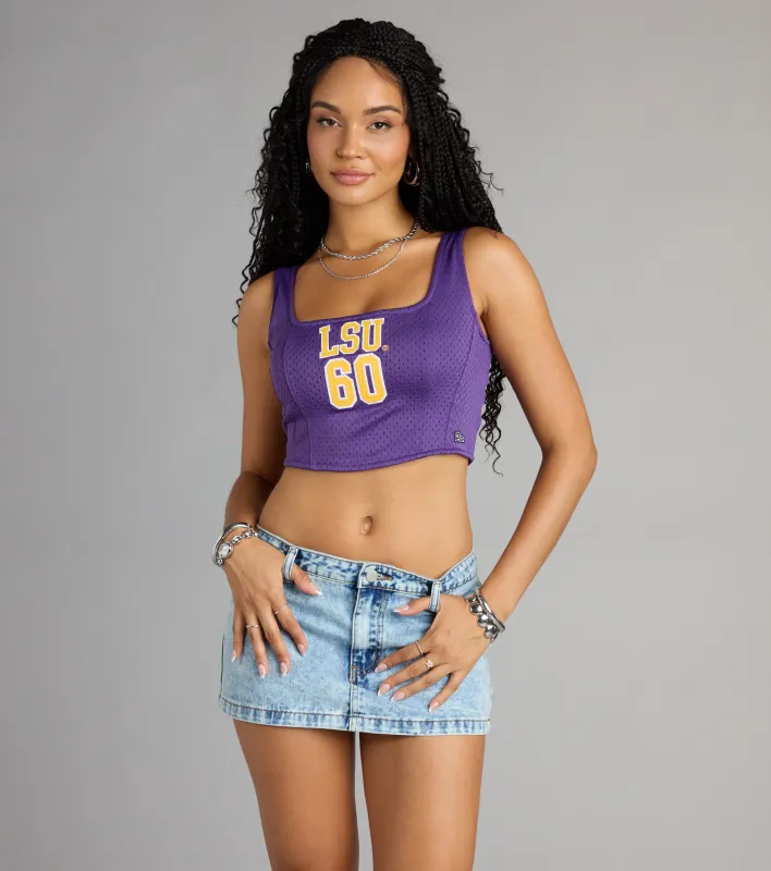 Game Day Glam LSU® Jersey Corset Crop Top sold by Windsor