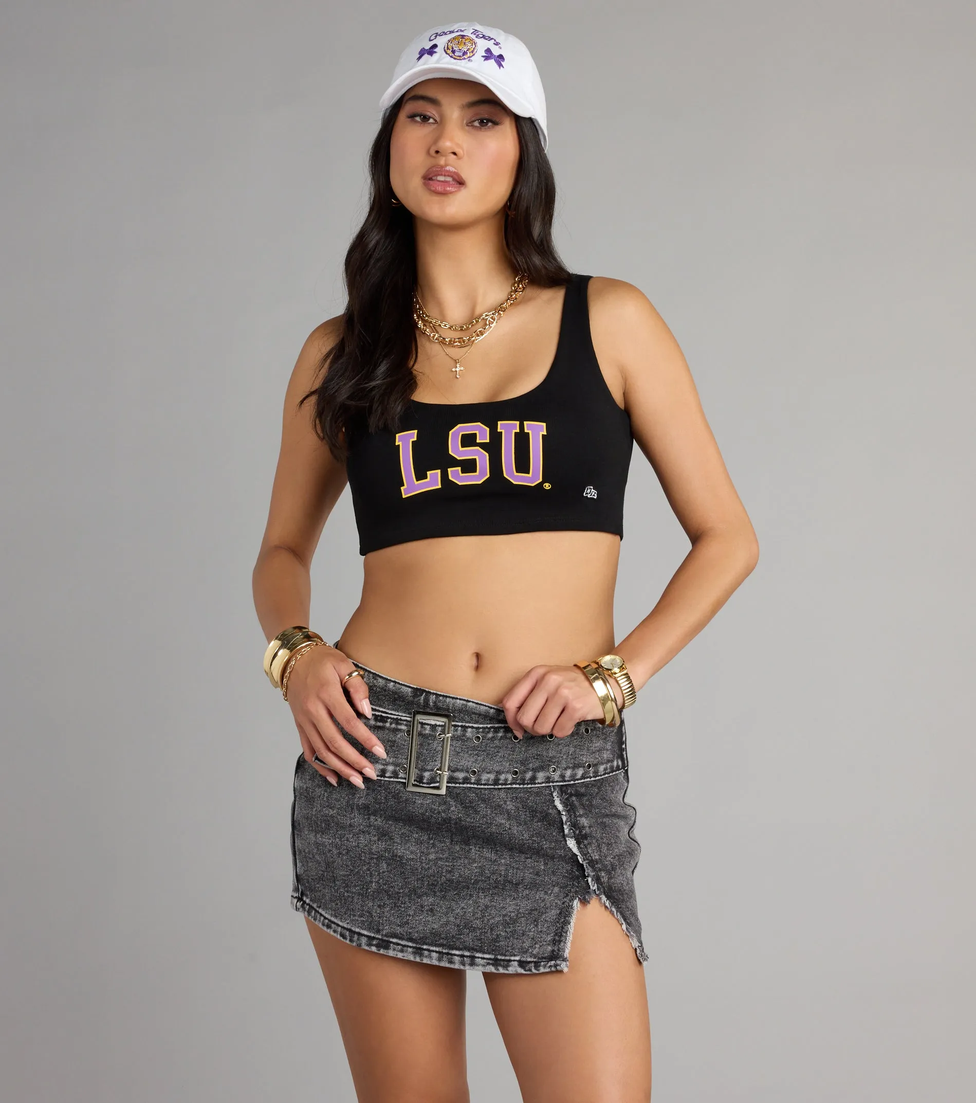 Study Break Slay LSU® Cropped Tank Top sold by Windsor product image thumbnail 2