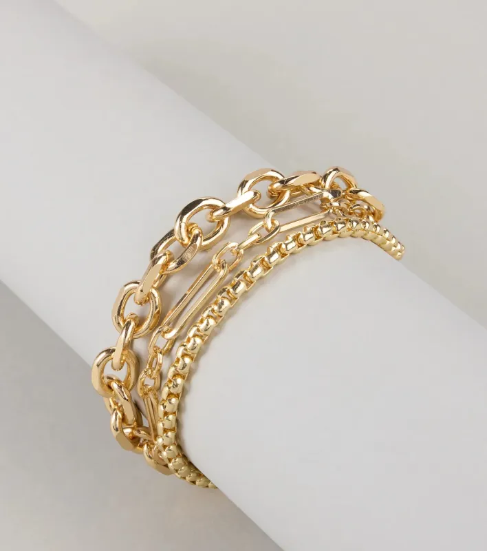 Stacked To Slay Chain-Link Bracelet sold by Windsor
