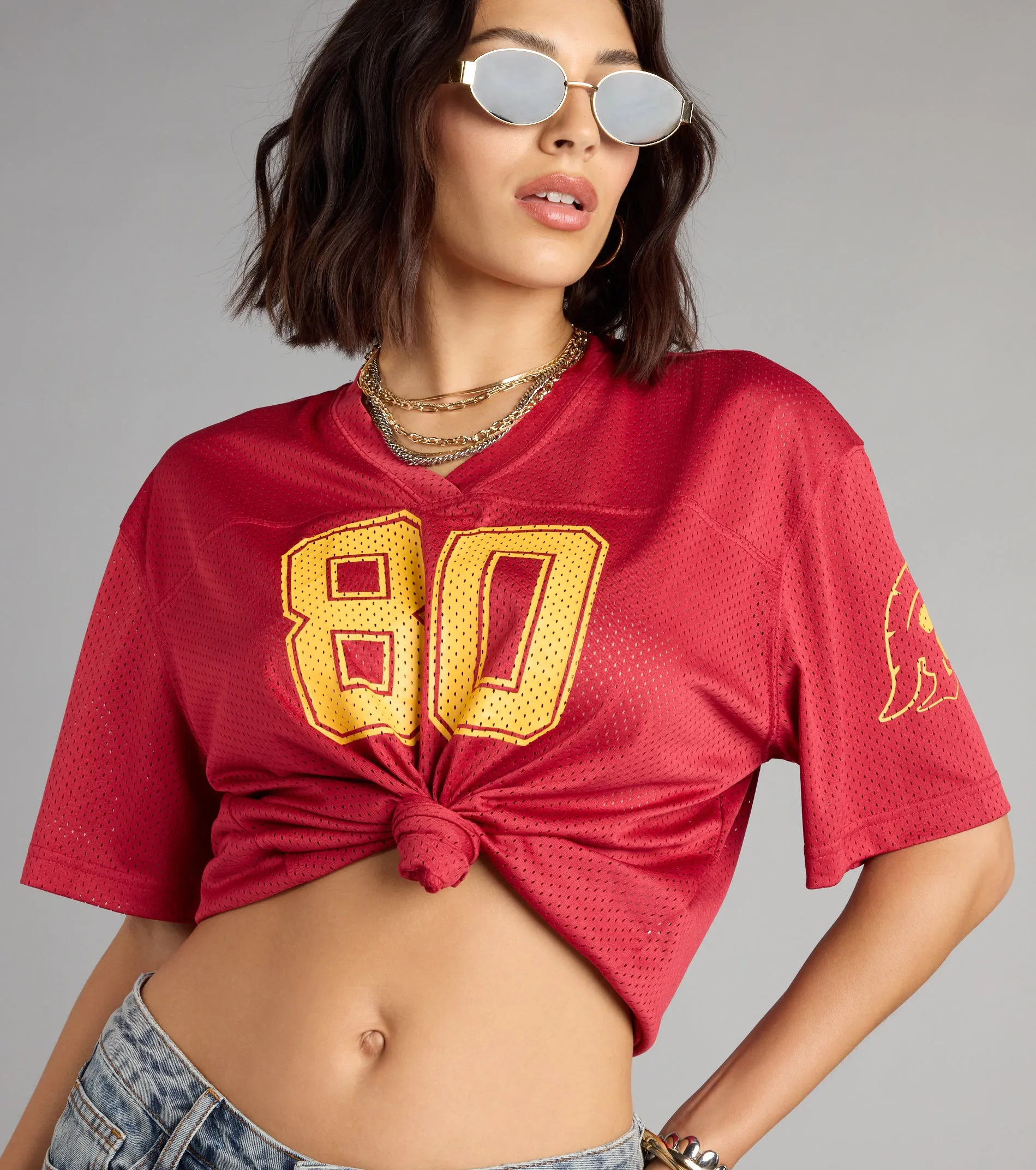 Fight On!® Babe USC® Cropped Jersey Top sold by Windsor product image thumbnail 4