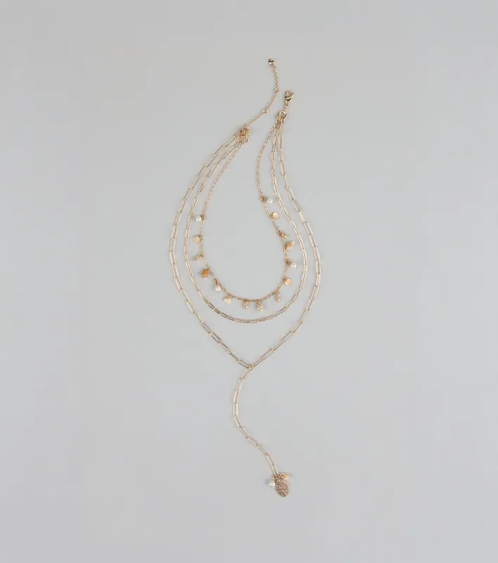Perfect Style Layered Lariat Necklace sold by Windsor
