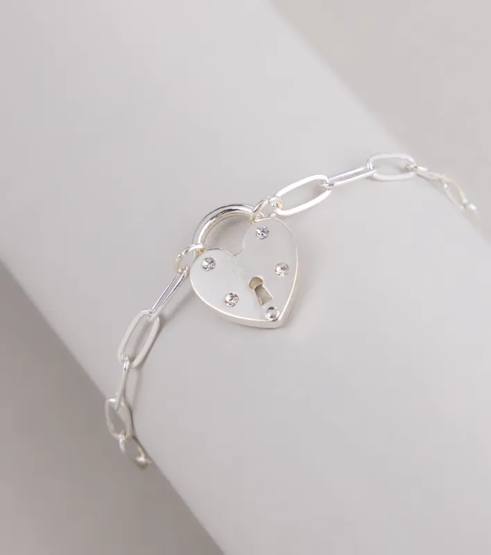 Locked In Love Heart Charm Bracelet sold by Windsor