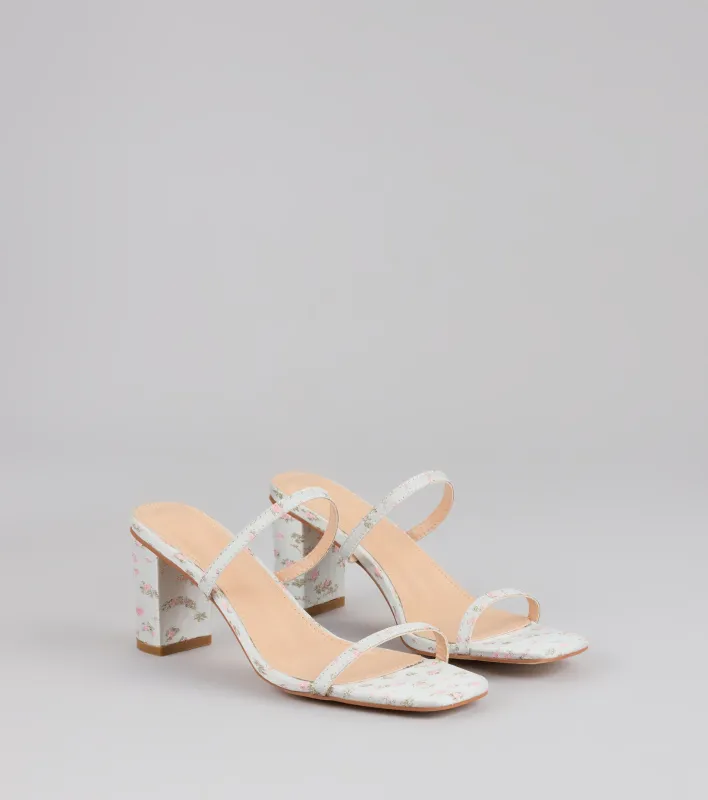 Picnic Chic Floral Strappy Mules sold by Windsor
