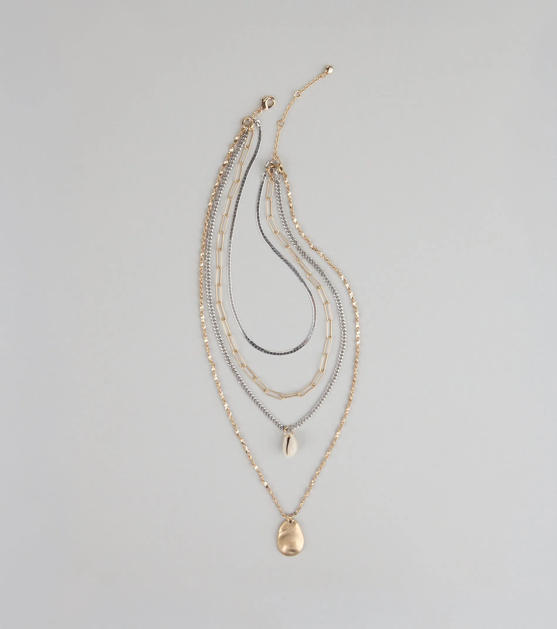 Layer Slayer Mixed Chain Pendant Necklace sold by Windsor