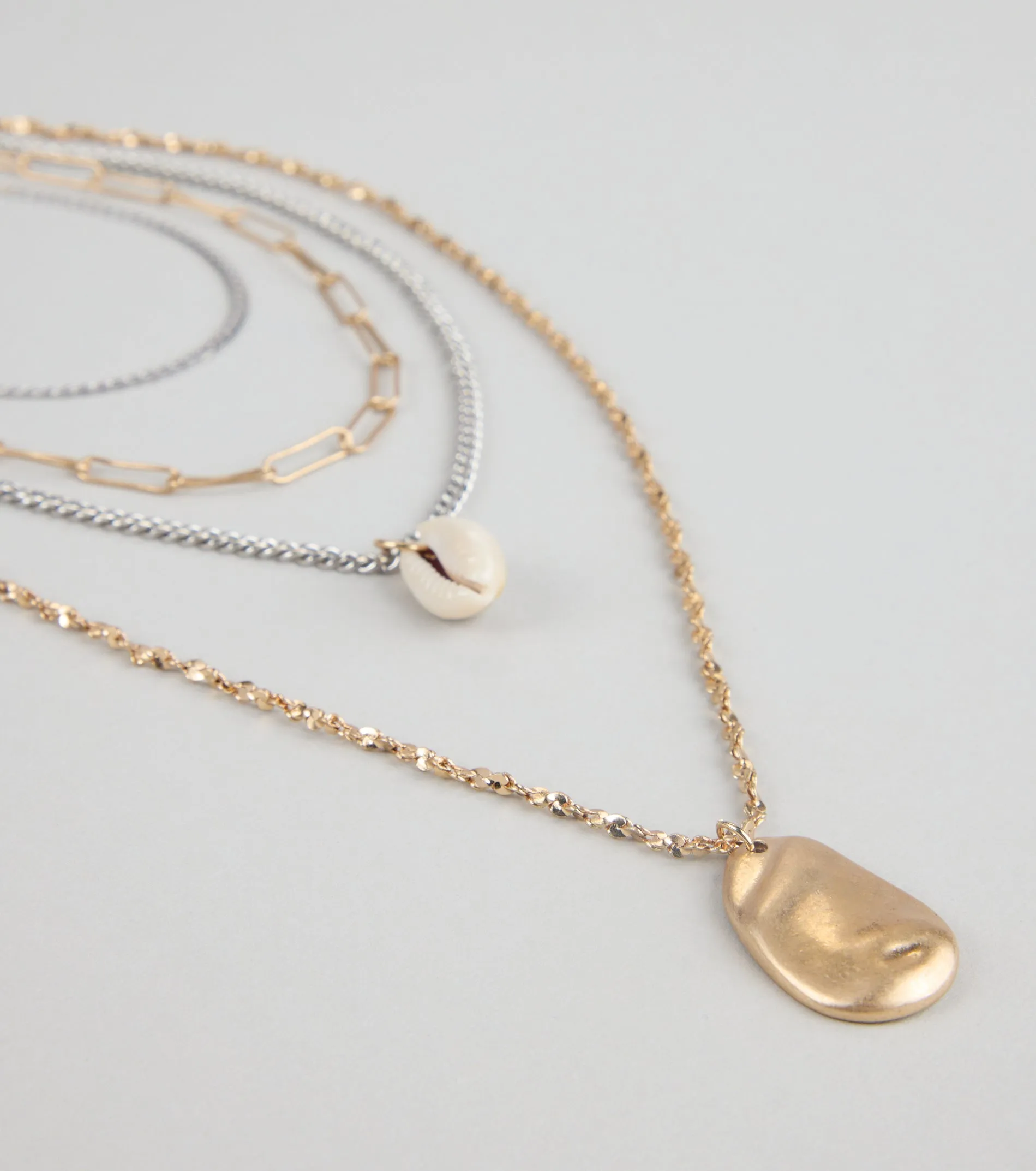 Layer Slayer Mixed Chain Pendant Necklace sold by Windsor product image thumbnail 2