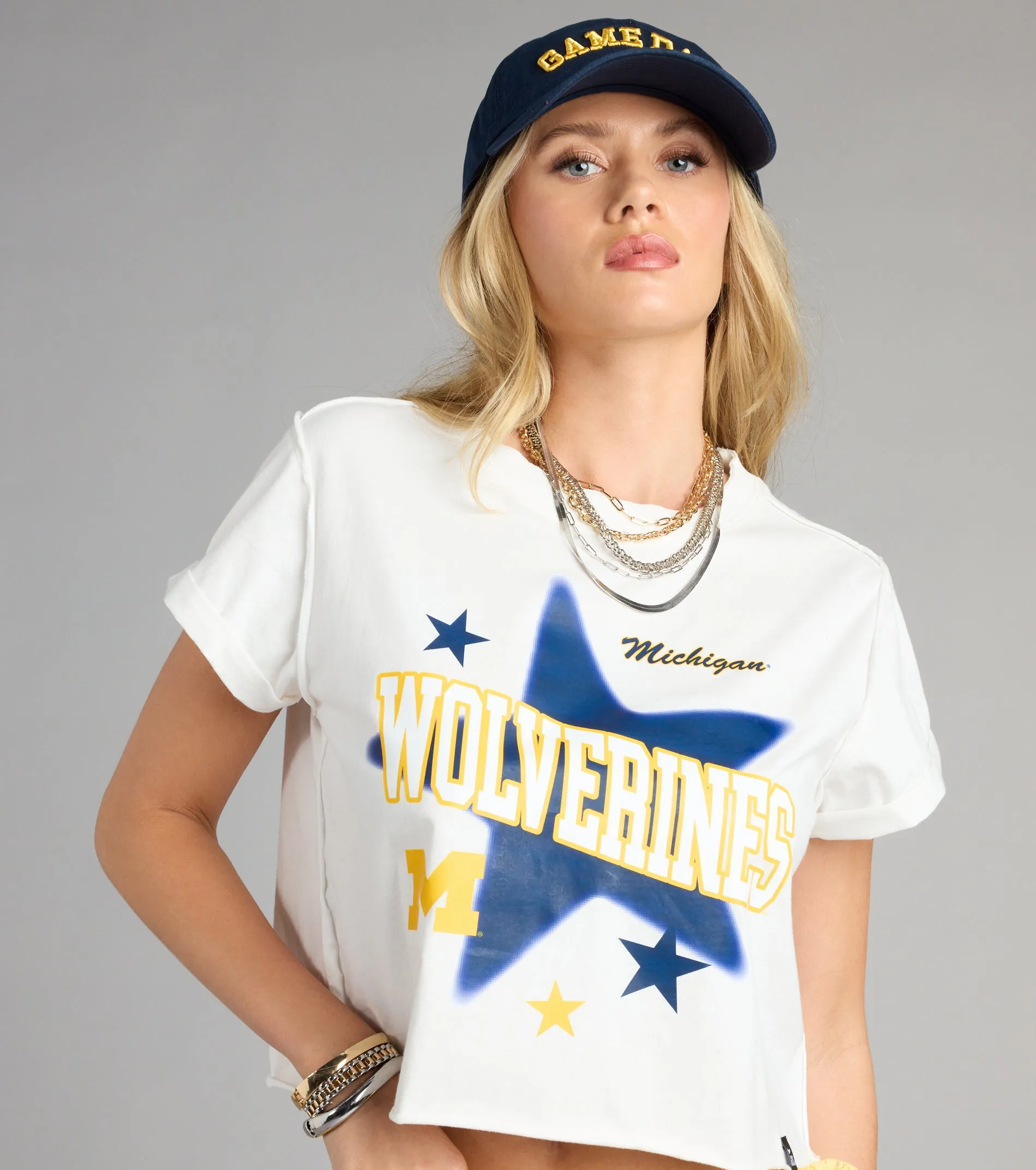 Star Status Michigan Wolverines™ Cropped Tee sold by Windsor product image thumbnail 4