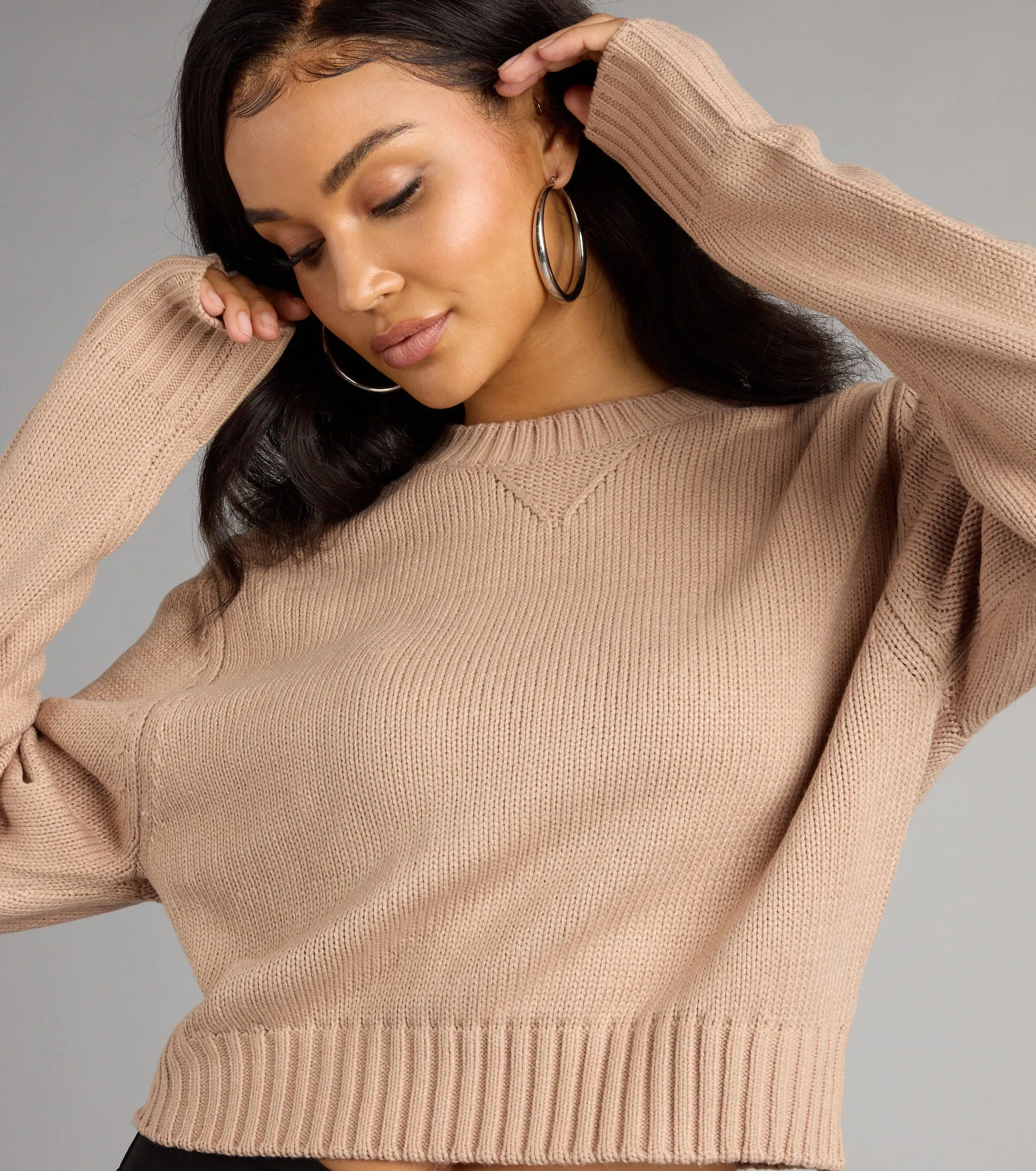 Cozy Agenda Crew Neck Knit Sweater sold by Windsor product image thumbnail 4