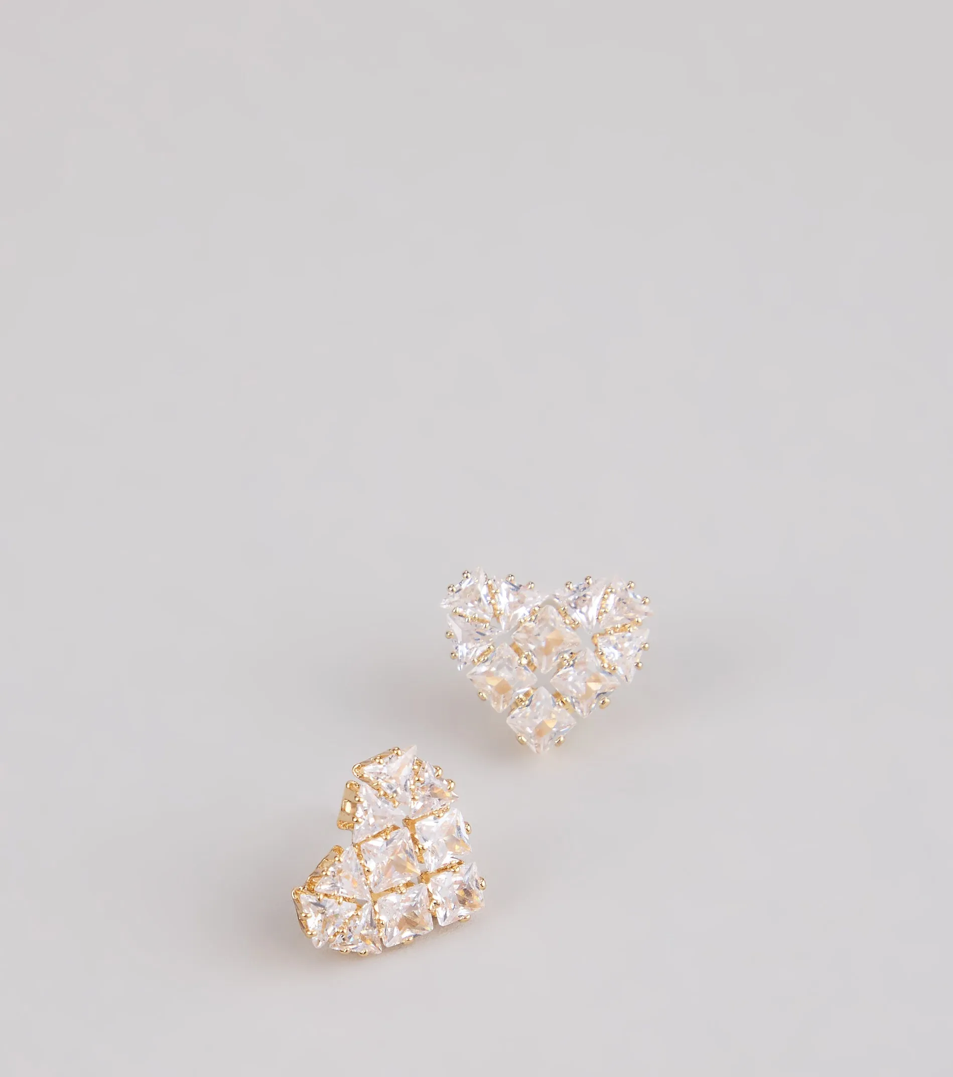 Heart Eyes Cubic Zirconia Stud Earrings sold by Windsor